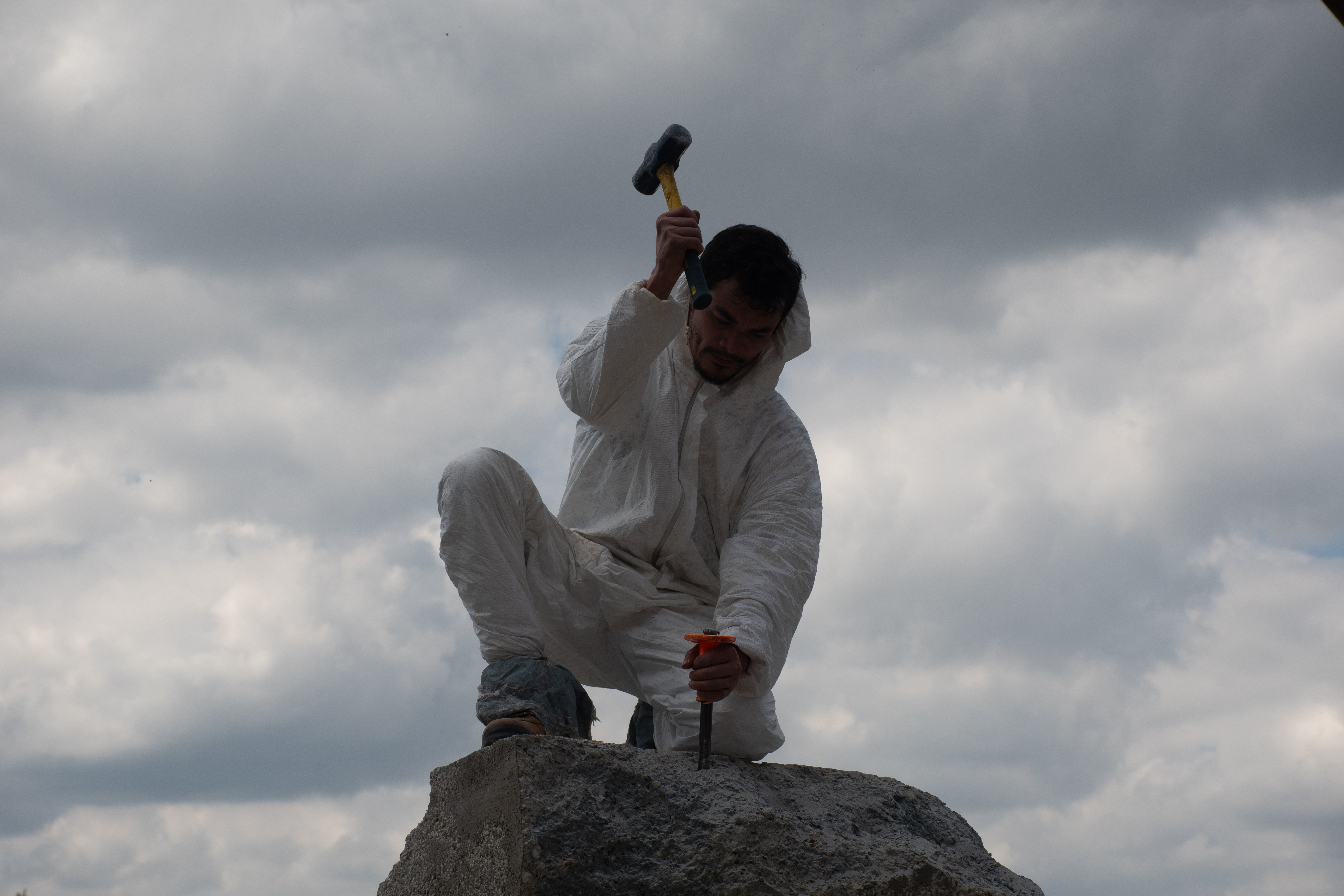 Rafeal above a rock
